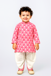 Boy dhoti kurta set pink-S1901