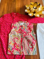KURTA PAJAMA AND JACKET SET-S2279