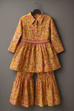 Cotton Indowestern Co-ord set with belt-S1330