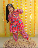 KURTI AFGANI AND JACKET(3 PC)-S56