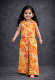 Notched collar sleeveless co-ord sets-S1311