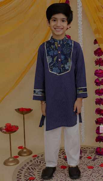 Katha kurta and cotton pajama set