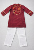 Katha kurta and cotton pajama set-S2296