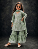 COTTON KURTI SHARARA AND DUPATTA SET-S2162