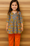Kurti and pajama set-S361