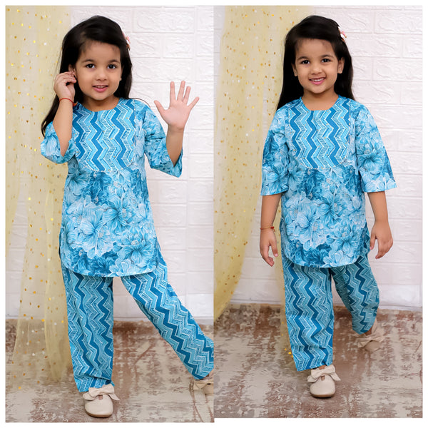 KURTI AND PAJAMA SET-S1183