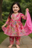 Girl kurti Afgani And Dupatta Set-S450