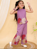 Cotton Girl Co-ord set with scrunchies💜-S945