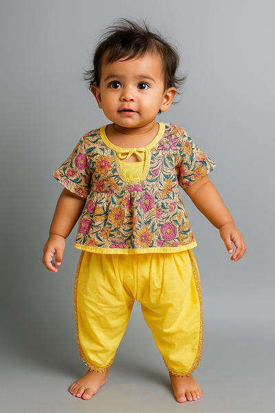 Girl dhoti yellow-S2232