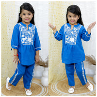 Co-ord set with yog embroidery-S1092