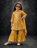 COTTON KURTI SHARARA AND DUPATTA SET-S2162