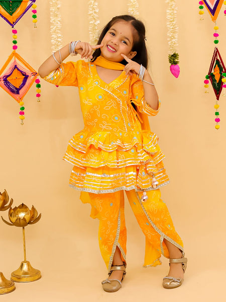 KURTI DHOTI AND DUPATTA SET-S1061