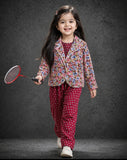 CROP TOP PANT AND BLAZER SET-🍷S2024