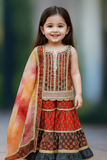 Heavy Cotton Kurti Sharara And Dupatta Set