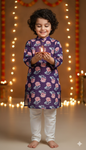 Katha kurta and cotton pajama set-S1068