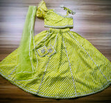 Cotton lehanga choli And Dupatta set green 💚-S630