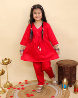 Kurti Pant Set glace cotton-S1958