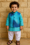 Boy kurta pajama and jacket set 🐦-S661