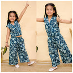 Notched collar sleeveless co-ord sets-S1312