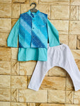 Boy kurta pajama and jacket set 🐦-S661