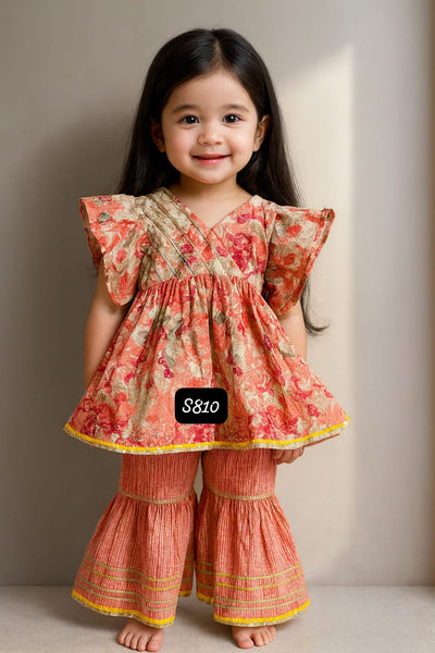 KURTI AND SHARARA SET 🍊-S810