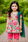 Girl kurti Afgani And Dupatta Set-S452