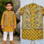 BOY KURTA PAJAMA AND JACKET SET