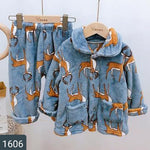 Full Sleeves Animal Printed Top and Pyjama Set-1606