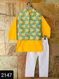 Kurta pajama and jacket set-S2129