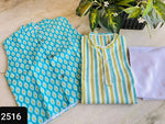 Blue kurta pajama and Jacket set