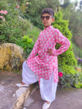 Boy dhoti kurta set pink-S1901