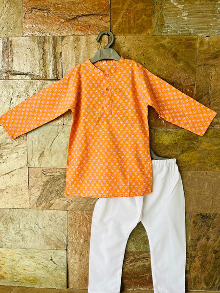 Kurta pajama set orange