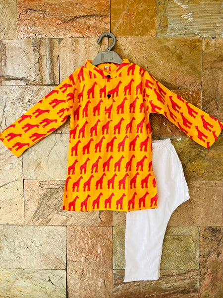 Kurta pajama giraffe print