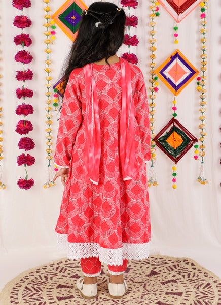 Ahhaaaa Cotton Floral Print Kurti-Pajama Set for Girls – ahhaaaa.com